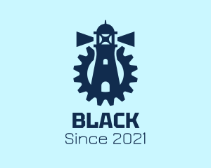 Machine - Blue Lighthouse Gear logo design