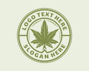 Thc - Medicinal Weed Leaf logo design