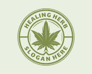 Medicinal Weed Leaf logo design