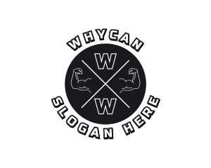 Weightloss - Gym Muscle Strength Fitness logo design