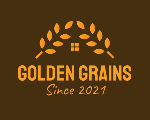 Golden Wheat House  logo design