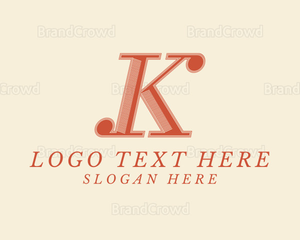 Elegant Stylish Lifestyle Letter K Logo