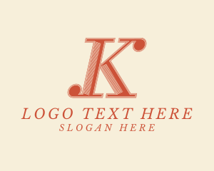 Hairdresser - Elegant Stylish Lifestyle Letter K logo design