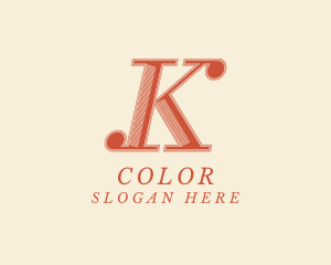 Elegant Stylish Lifestyle Letter K Logo