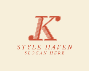 Elegant Stylish Lifestyle Letter K Logo