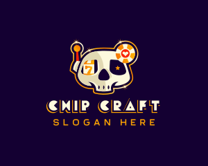 Skull Casino Gambling logo design