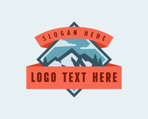 Explore - Mountain Outdoor Adventure logo design