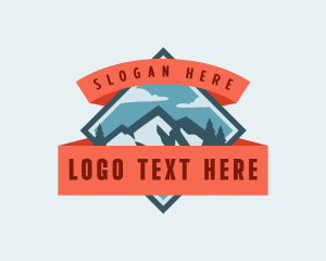 Travel - Mountain Outdoor Adventure logo design