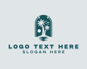 Traveling - Tropical Island Travel logo design