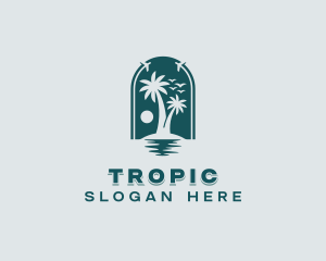 Tropical Island Travel logo design