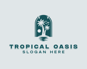 Tropical Island Travel logo design