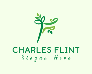 Fancy - Plant Leaf Letter F logo design