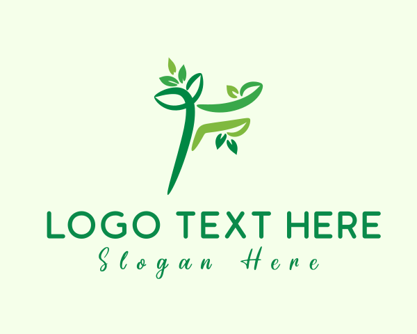 Stylish - Plant Leaf Letter F logo design