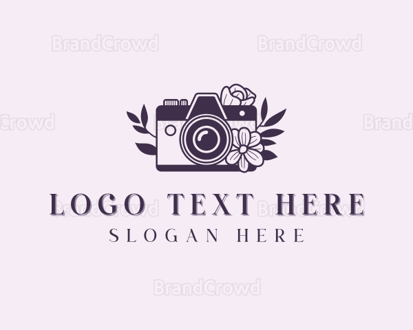 Floral Camera Photographer Logo