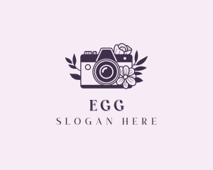 Vlogger - Floral Camera Photographer logo design