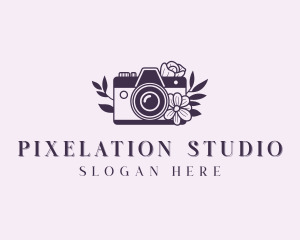 Floral Camera Photographer logo design