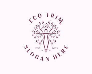 Tree Woman Eco logo design