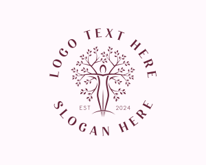 Organic - Tree Woman Eco logo design