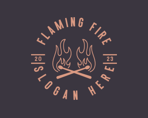 Flaming - Flaming Match Stick logo design