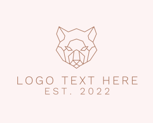 Minimalist Wild Bear logo design