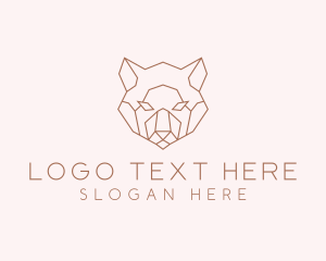 Premium - Minimalist Wild Bear logo design