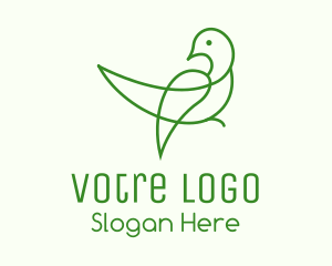 Nature Leaf Bird Logo