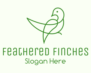 Nature Leaf Bird logo design