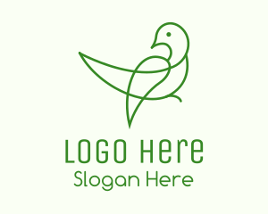 Wildlife Center - Nature Leaf Bird logo design
