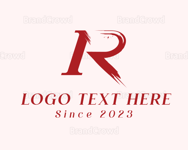 Paint Letter R Boutique Logo