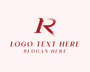 Paint Letter R Boutique Logo