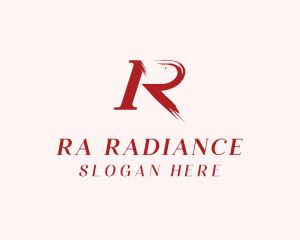 Paint Letter R Boutique logo design