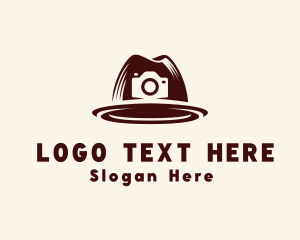 Vlog - Travel Hat Camera logo design