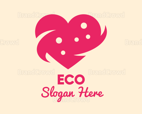 Pink Heart Dots Logo