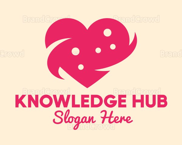 Pink Heart Dots Logo