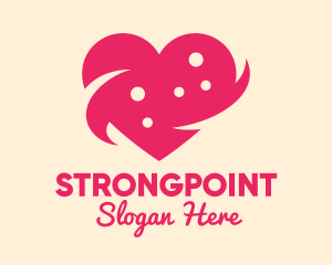 Lovely - Pink Heart Dots logo design