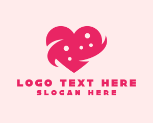 Heart - Pink Heart Dots logo design