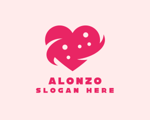 Pink Heart Dots logo design