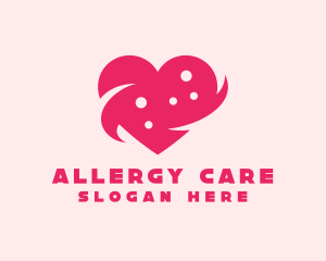 Pink Heart Dots logo design