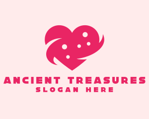 Pink Heart Dots logo design