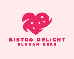 Pink Heart Dots logo design