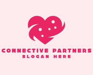 Relationship - Pink Heart Dots logo design