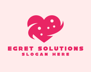 Pink Heart Dots logo design