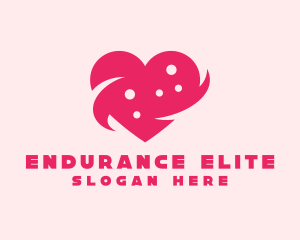 Pink Heart Dots logo design