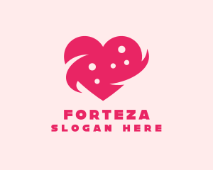 Pink Heart Dots logo design