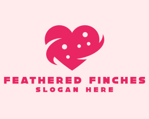 Pink Heart Dots logo design