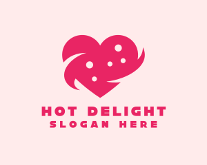 Pink Heart Dots logo design