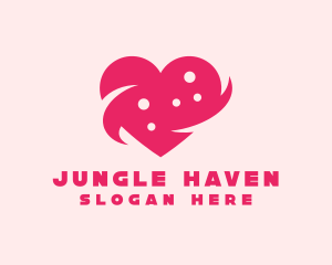 Pink Heart Dots logo design