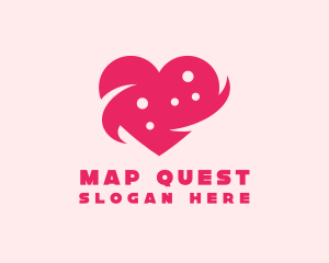 Pink Heart Dots logo design