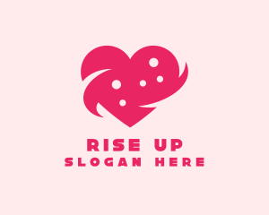 Pink Heart Dots logo design