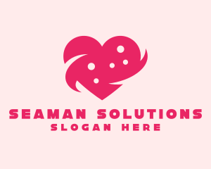 Pink Heart Dots logo design